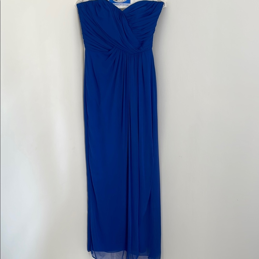 Dessy Collection Elegant Blue Evening Gown